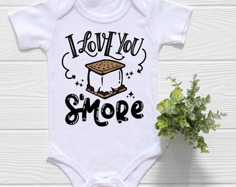 I Love You S'more Onesie®, Valentine's Day Onesies, Funny Onesies, Camping Onesies, Hipster Baby Clothes,Cute Baby Clothes,I Love You Onesie