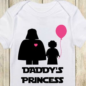 Daddy's Princess Star Wars Onesie®Darth Vader-Daddy's Princess Shirt-Baby Star Wars Gift-Star Wars Baby-Baby Shower Gift-Star Wars Onesie® image 2