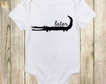 Alligator Baby Onesie - Cute Baby Onesie - Lator Gator Onesie - Baby Onesie - Baby Boy - Baby Girl - Baby Shower Gift Idea - Baby Gift Idea