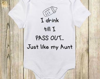 Funny Onesies®- Funny Baby Onesies - I Drink Till I Pass Out Onesie - Cute Baby Onesie - Baby Boy - Baby Girl -New Baby Gift-Funny Baby Gift