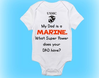Mesure marins Corps Costume personnalisé Daddys Little Baby Grow Cadeau Mesure marins Corps Costume personnalisé Daddys Little Baby Grow Cadeau