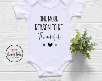 One More Reason to Be Thankful, Thanksgiving Pregnancy Announcement, Fall Pregnancy Announcement Onesie