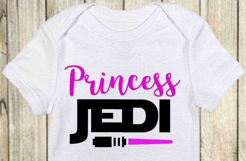 Princess Jedi Star Wars Baby Onesie Baby Girl Onesie Etsy
