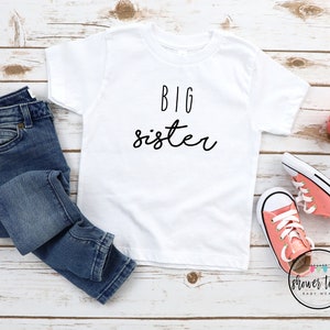 Big Sister Shirt - Big Sister Toddler Shirt - Cute Girls Shirts - Big Sister Announcement Shirt - Matching Sister Outfits  - Big Sister Tee