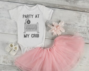 Party At My Crib Onesie, Party At My Crib, BYOB Onesie, Funny Onesie, Funny Baby Onesie, Baby Boy Onesie, Baby Girl Onesie, Baby Shower Gift