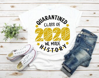 Class Of 2020 Graduation Shirt, Straight Outta Quarantine Class Of 2020 Shirt, PERSONALIZED Graduation Gift, Seniors Squad Shirt, Unisex Fit