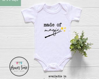 Made of Magic Onesie®, Magic Baby Shower Gift, Cute Baby Clothes, Wizard Baby Bodysuit, Unisex Baby Clothes, Magic Baby Bodysuit,Magic Shirt