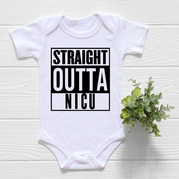 Straight Outta NICU Onesie | NICU Graduate | Preemie Onesie| Newborn Onesie| Baby Boy Clothes | Baby Girl Clothes| Baby Onesie
