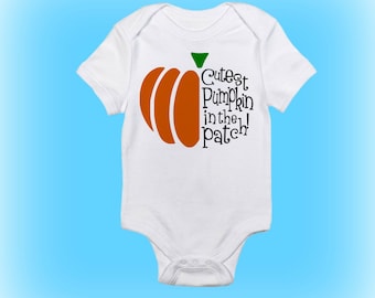 Pumpkin Onesie - Clothing for Halloween - Halloween Onesie - Cutest Pumpkin in the Patch - Baby Boy - Baby Girl - Baby Clothing -Baby Onesie