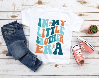 In My Little Bro Era - Retro Little Bro Shirt - In My Little Bro Era Toddler Shirt - Cute Retro Little Bro Kids Shirt - Natural Lil Bro Tee