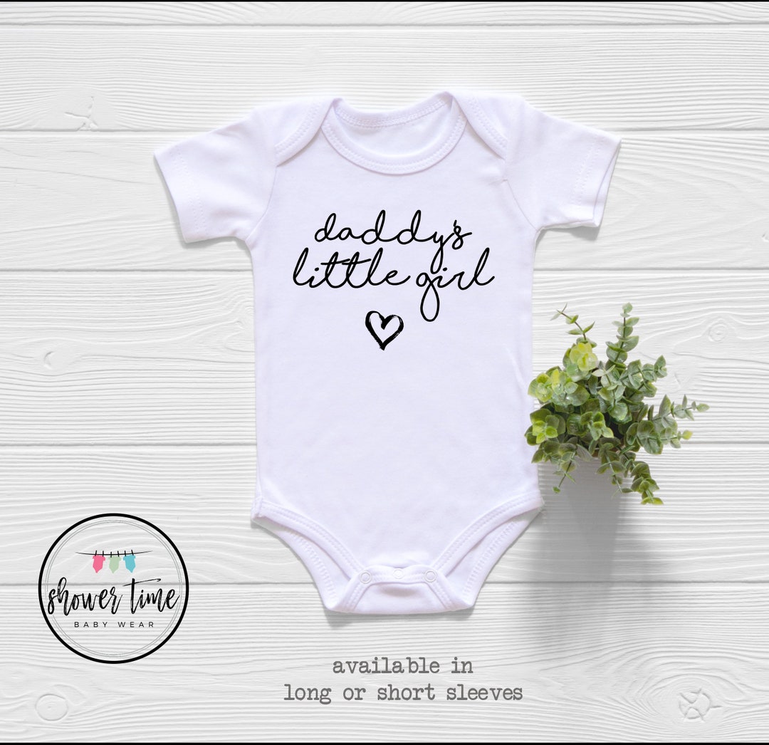 Daddy's Little Girl Onesie® Minimalist Bodysuit Father's Day Baby