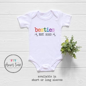 Personalized Besties Baby Boy Onesie® - Best Friends Bodysuit - Best Friends Outfit - BFF Onesie® - Baby Gift - Besties Onesie®