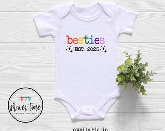 Personalized Besties Baby Boy Onesie® - Best Friends Bodysuit - Best Friends Outfit - BFF Onesies - Baby Gift - Besties Onesie