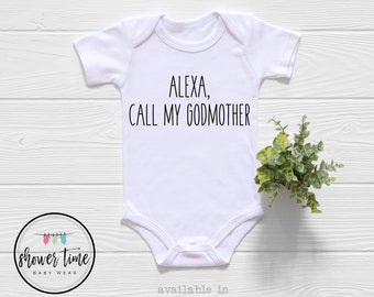 Funny Godmother Onesie® - Alexa Call My Godmother - Godmother Gift - Favorite Aunt-Cute Godmother Onesie-Godmother Proposal-Godmother Shirt