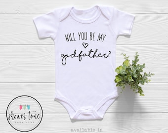 Will You Be My Godfather? Baby Onesie® - Godfather Proposal - Cute Pregnancy Announcement Onesie - Godfather Onesie - Godfather Gift
