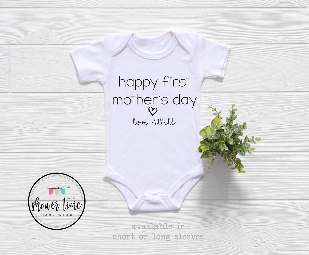 First Mother's Day Baby Onesie®, Personalized Mother's Day Onesie ...