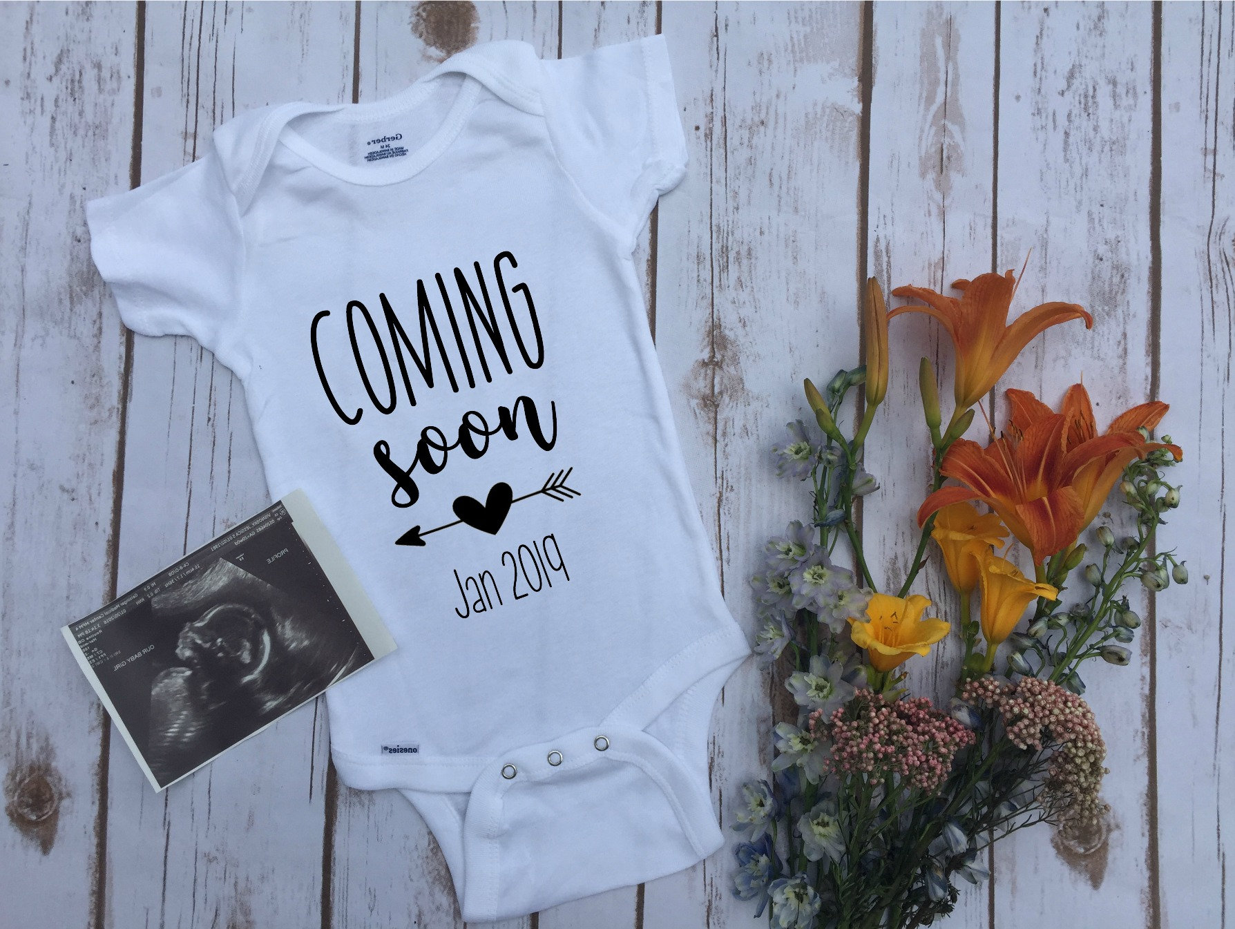 Coming Soon Baby Announcement Onesie® Bodysuit Pregnancy | Etsy