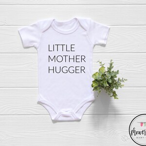 Funny Baby Onesie® - Little Mother Hugger Onesie® - Cute Hipster Baby Onesie®