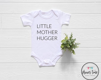 Funny Baby Onesie® - Little Mother Hugger Onesie® - Cute Hipster Baby Onesie®