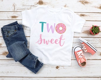 Donut Birthday Shirt, 2nd Birthday Shirt, Two Sweet Donut Birthday T Shirt, Second Birthday Shirt, Donut Birthday, Kids Birthday Shirt