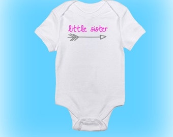 Little Sister Onesie®- Unique Baby Shower Gift - Baby Gift Idea - Little Sister - Baby Shower Idea - Baby Girl Onesie -Gift for Newborn Baby