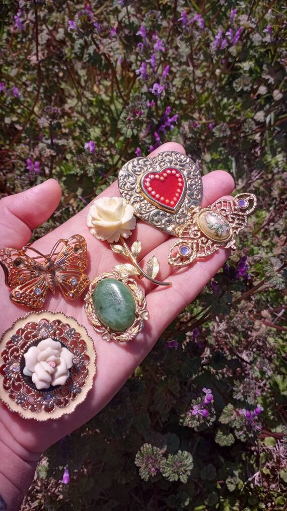 Broochs vintage 6 Gem