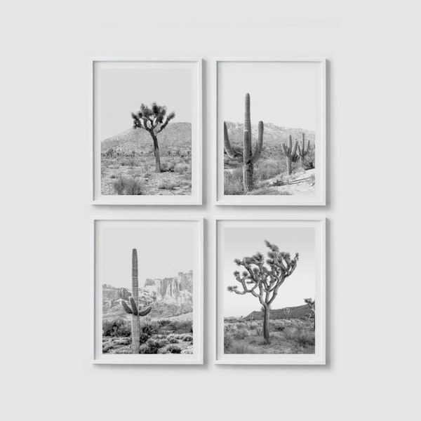 Black White Desert Art Etsy