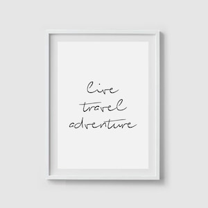 Poster di viaggio Citazioni di viaggio stampabili Arte di viaggio Stampa di viaggio Arte con parole di viaggio Citazioni di avventura Segno di citazione di viaggio dal vivo Poster artistico stampabile