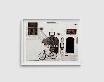 Italy Print, Bicycle Print, Italy Wall Art, Italy Photography, Italy Art Print, Beige Printable Wall Art, Europe Prints, Digital download