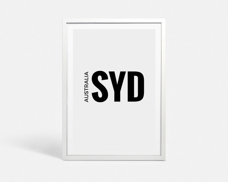 Printable wall art print City printable art Sydney print Sydney wall decor Sydney Australia wall art Sydney city posters Typography gift art