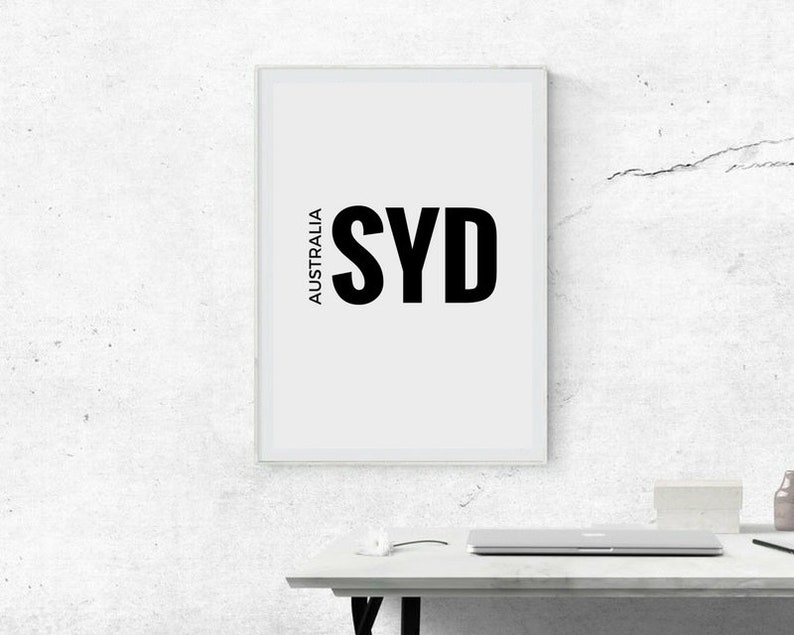 Printable wall art print City printable art Sydney print Sydney wall decor Sydney Australia wall art Sydney city posters Typography gift art