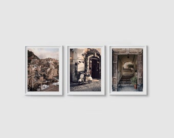 Italy Print Set of 3 Prints, Italy Wall Art, Italy Prints, Italy Art, Italy Photography, Beige Printable Wall Art Europe Architecture Prints