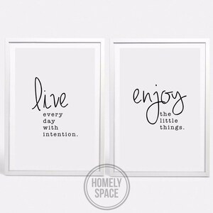 quote print set of 2 printable art printable quote poster etsy