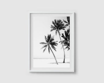 Palm tree print Beach photography Palm print Beach art print Palm trees Coastal art Tropical print Tropical tree art Beach wall art Download