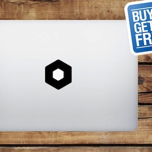 Hexagon - Macbook Apple Decal Sticker / Laptop Decal / Apple Logo Cover / 2 for 1 price