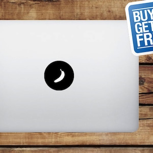 Banana MacBook Apple Decal Sticker / Laptop Decal / Apple Logo Cover / 2 for 1 price image 1