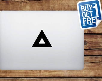 Triangle - Macbook Apple Decal Sticker / Laptop Decal / Apple Logo Cover / 2 for 1 price