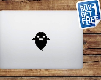 Halloween Ghost - Macbook Apple Decal Sticker / Laptop Decal / Apple Logo Cover / 2 for 1 price