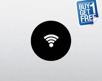 Wifi - Macbook Apple Decal Sticker / Laptop Decal / Apple Logo Cover / 2 for 1 price