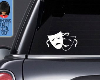 Comedy Tragedy Masks - Car Vinyl Decal