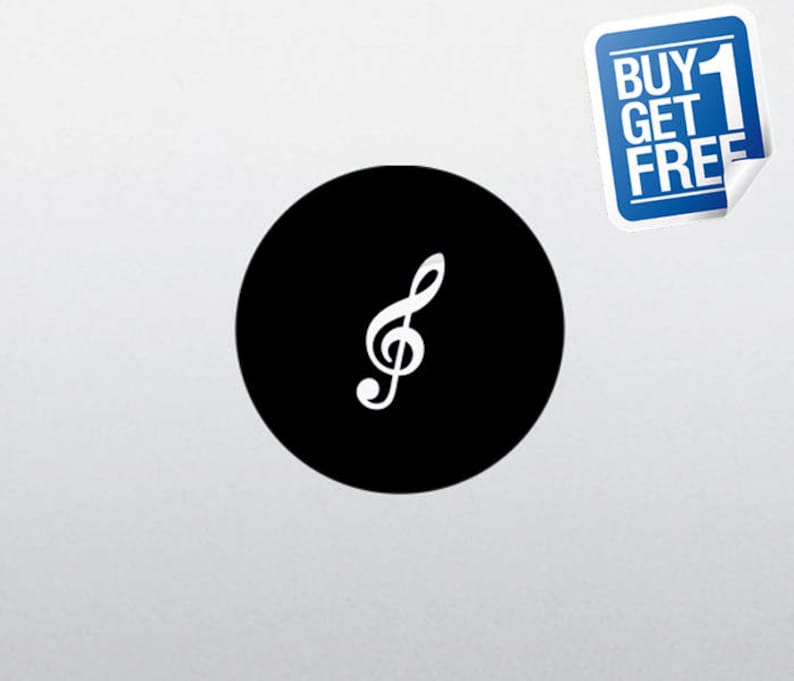 G Clef Sticker G Clef Music Note - MacBook Apple Decal Sticker / Laptop Decal / Apple ...