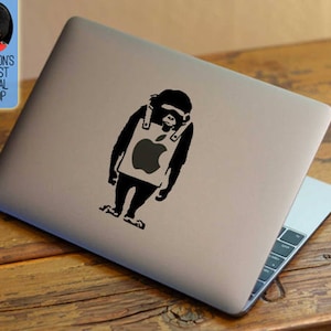 Banksy Monkey - Macbook Vinyl Decal Sticker / Laptop Decal / iPad Sticker
