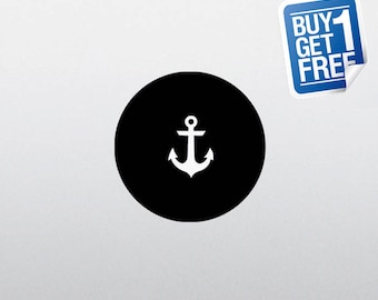 Anchor - Macbook Apple Decal Sticker / Laptop Decal / Apple Logo Cover / 2 for 1 price