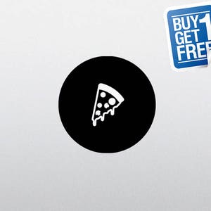 Pizza Slice - Macbook Apple Decal Sticker / Laptop Decal / Apple Logo Cover / 2 for 1 price