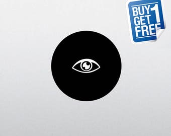 Eye - Macbook Apple Decal Sticker / Laptop Decal / Apple Logo Cover / 2 for 1 price