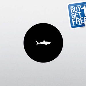 Shark - Macbook Apple Decal Sticker / Laptop Decal / Apple Logo Cover / 2 for 1 price