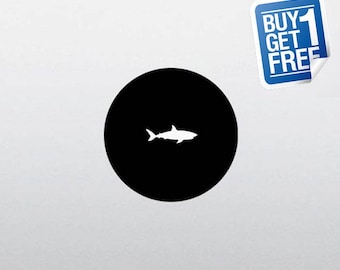 Shark - Macbook Apple Decal Sticker / Laptop Decal / Apple Logo Cover / 2 for 1 price