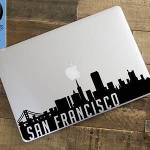 San Francisco City Skyline MacBook / Laptop Decal image 1