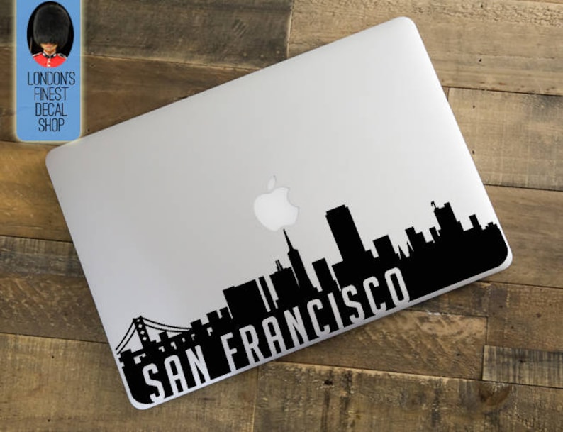 San Francisco City Skyline MacBook / Laptop Decal image 1