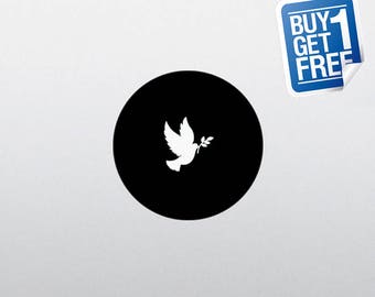 Dove Bird - Macbook Apple Decal Sticker / Laptop Decal / Apple Logo Cover / 2 for 1 price